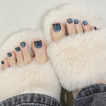 Load image into Gallery viewer, Galactic Blue Cat Eye Press-On Toenails
