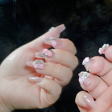 Load image into Gallery viewer, Fashion-Forward Sparkle Floral Press-On Nails with Natural Look
